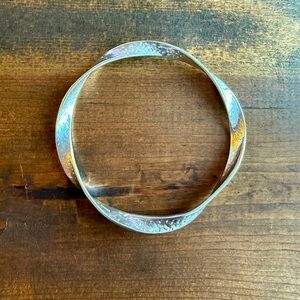 Silpada .925 Sterling Silver Twisted Bangle Bracelet.